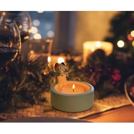 Kitten Candle Holder Cute Cat Candlestick Creative Aromatherapy Candle Holder Durable High Tempe Cartoon Candlestick Decoration