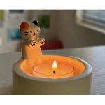 Kitten Candle Holder Cute Cat Candlestick Creative Aromatherapy Candle Holder Durable High Tempe Cartoon Candlestick Decoration