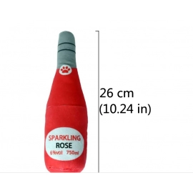 Interactive Dog Toys Champagne Wine Bottle Shape Pet Toy Plush Filled Vodka Toy Squeaky Bite-Resistant Pet Supplies Whisky