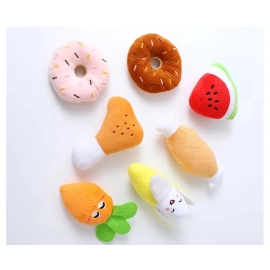 New Puppy Dog Toys For Small Medium Dogs Plush Squeaky Bone Aggressive Chewers For Pet Cat Products Banana Lobster